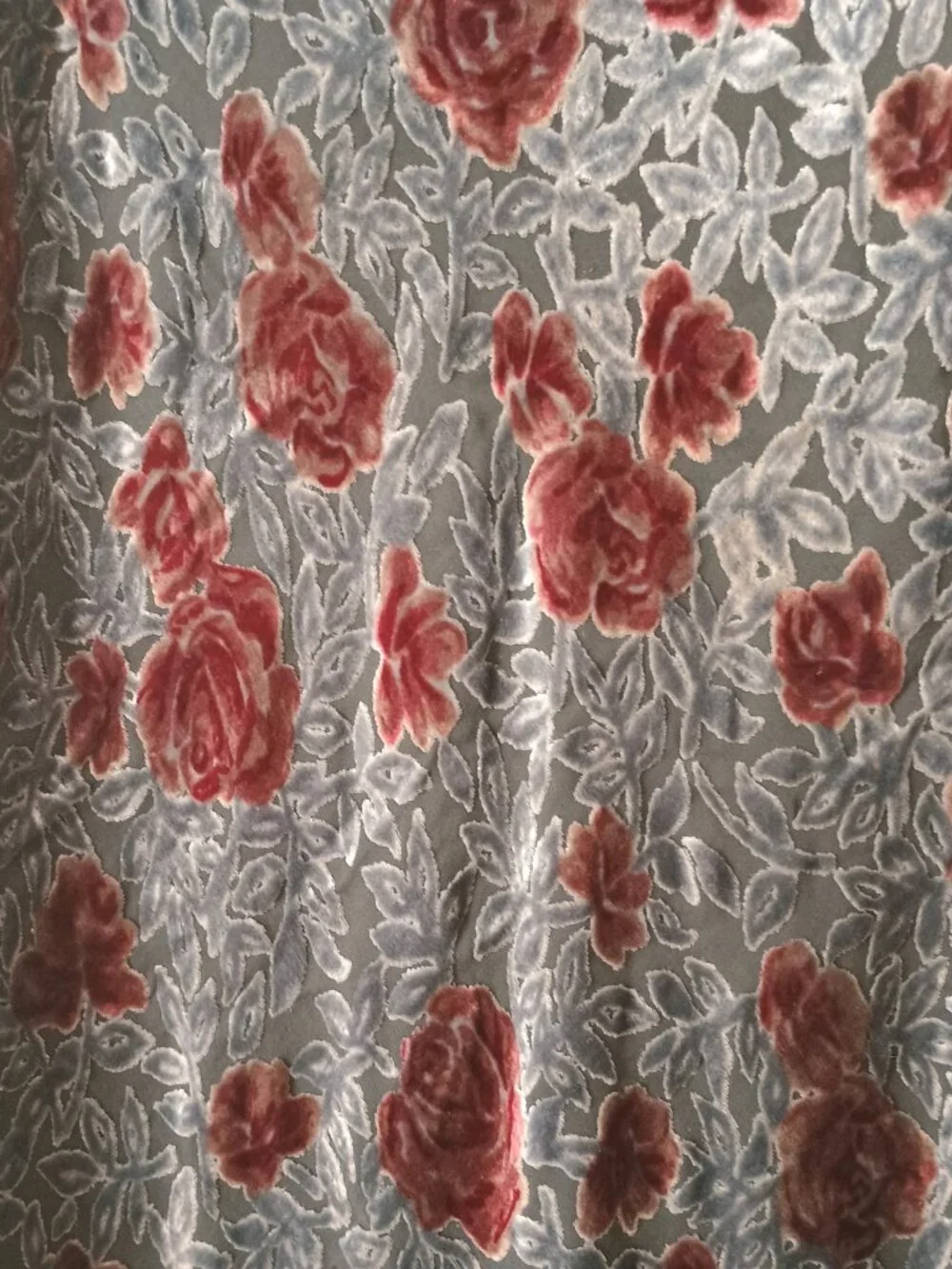 NWOT Mevisto Women 10 Maxi Skirt Silk Velvet Rose Gray/Red Lined Luxury USA Soft